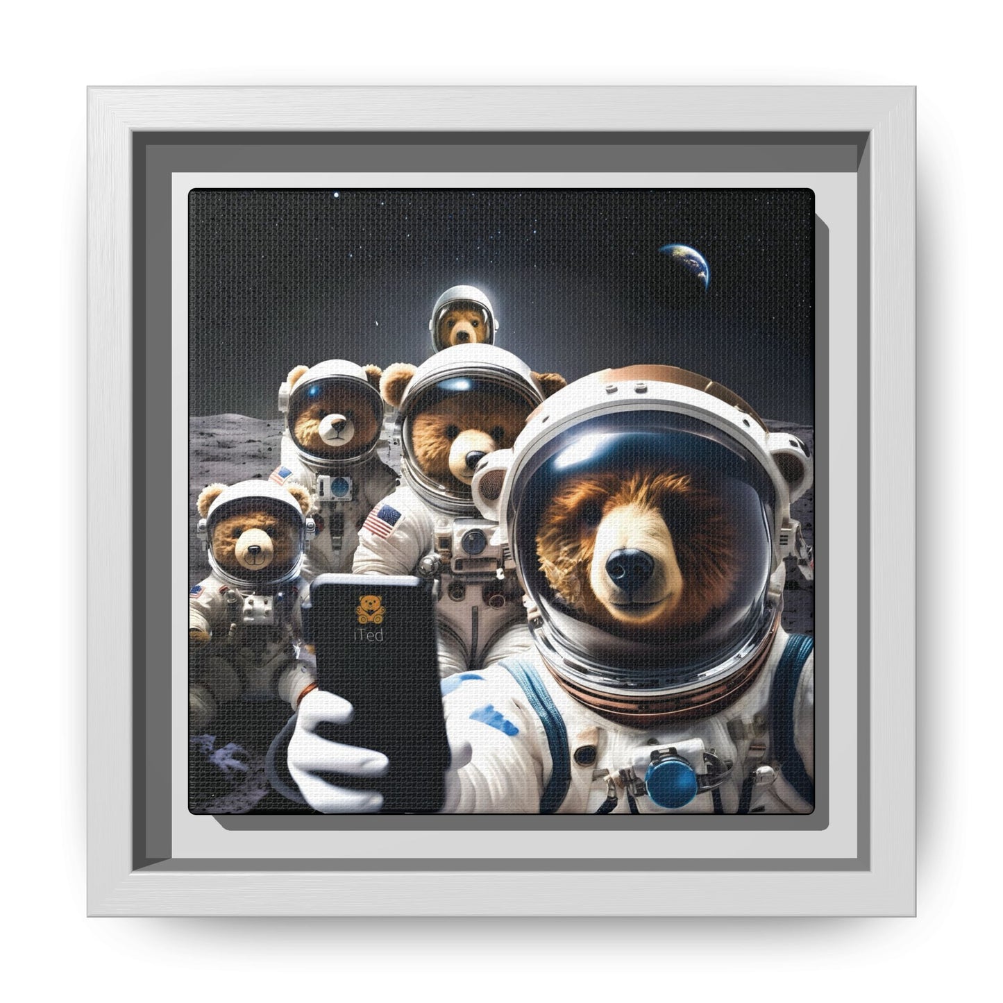 Canvas Print - Mooning Bear Selfie by Andrew McCarter