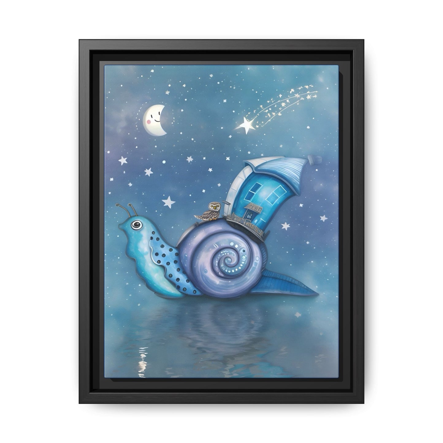 The Owl and the Snail Glided Upon a Sea of Stars by Andrew McCarter  - Canvas Print