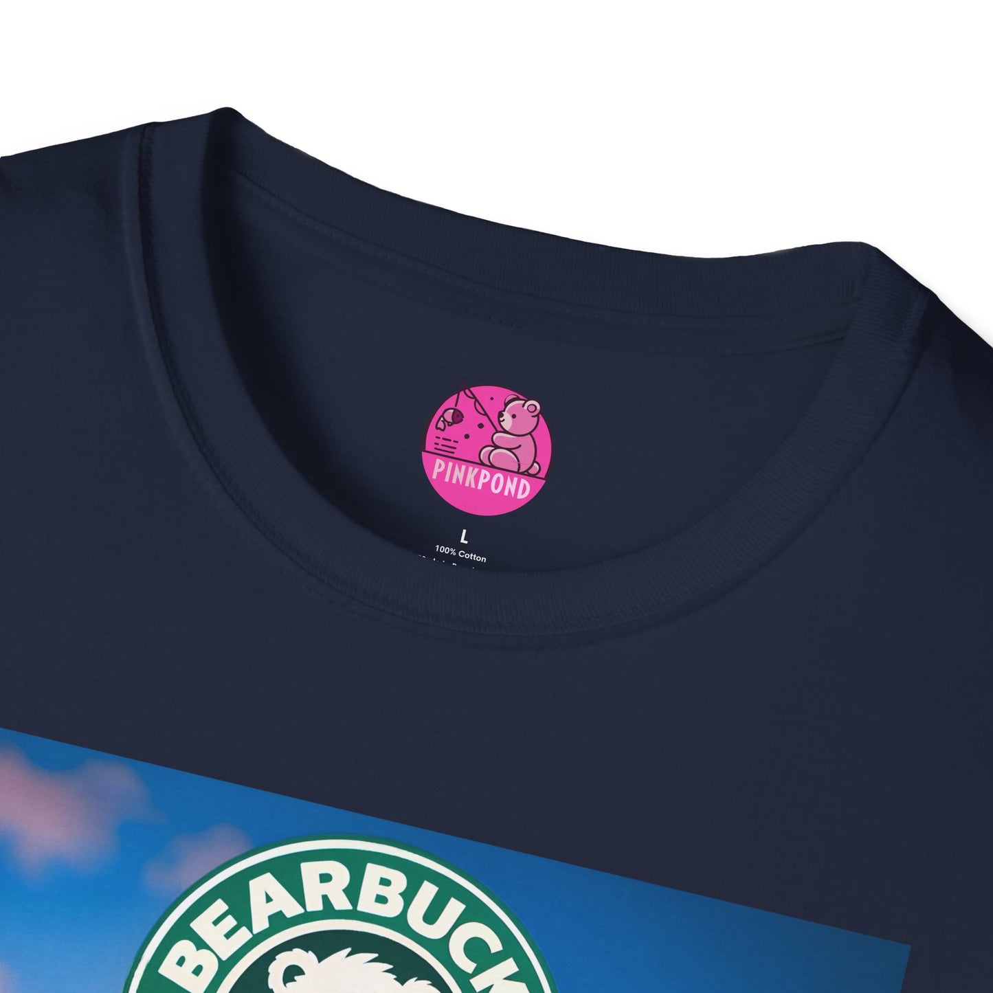 Bearbucks “Enjoy It Everywhere” Tee — Coffee-Loving Bear Convertible Graphic T-Shirt