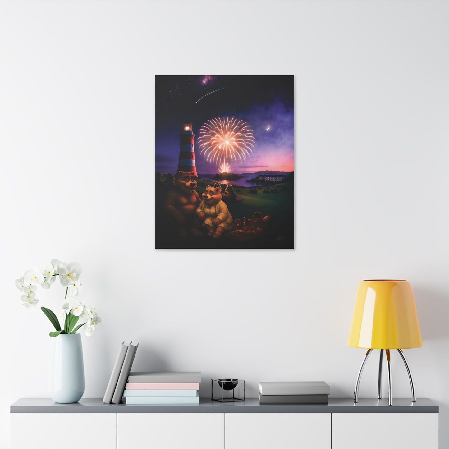 Art Canvas - The Firework Contest by Andrew McCarter
