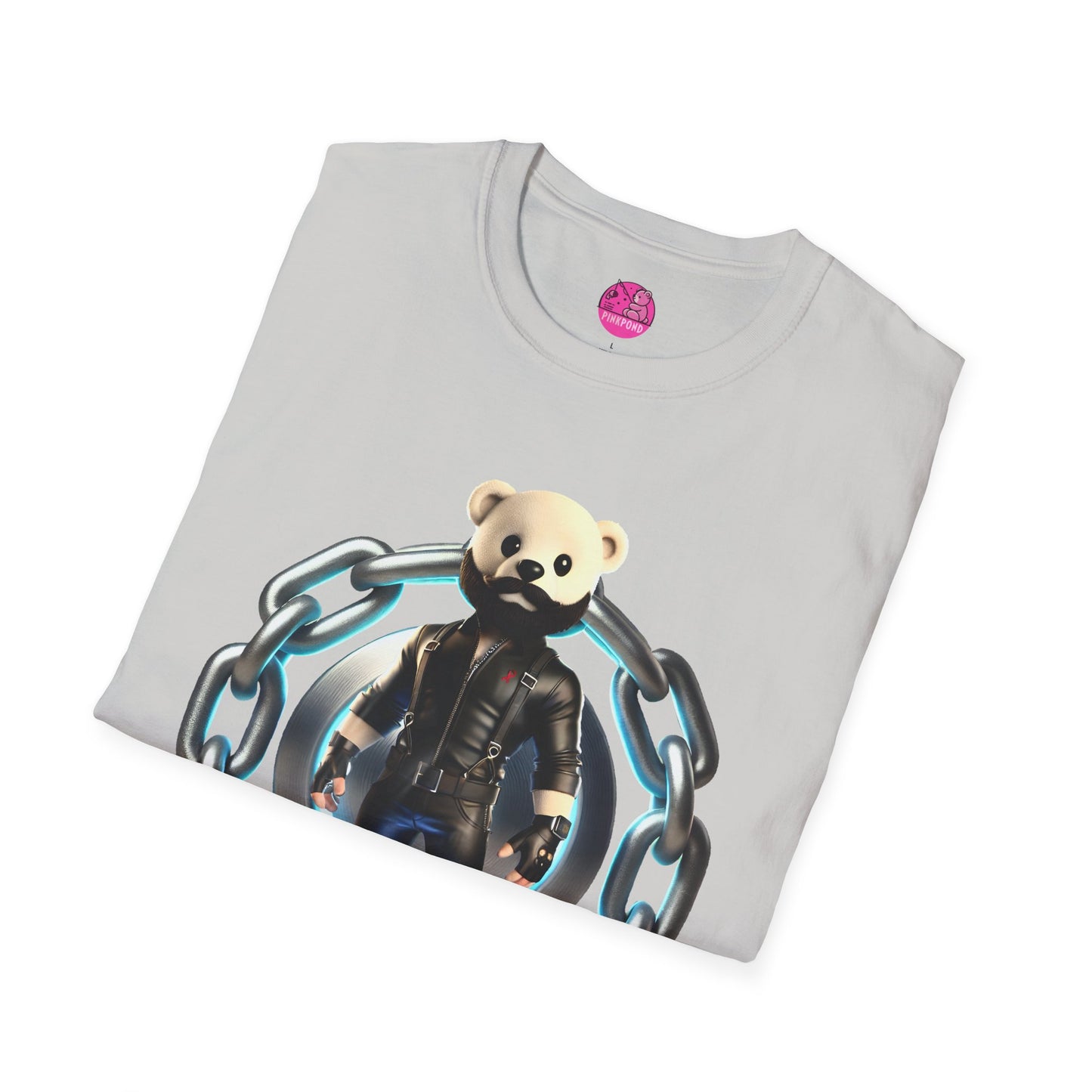 Hot Leather Cub Unisex Softstyle T-Shirt | Fierce and Fun Bear Tee with Leather-Clad Sass