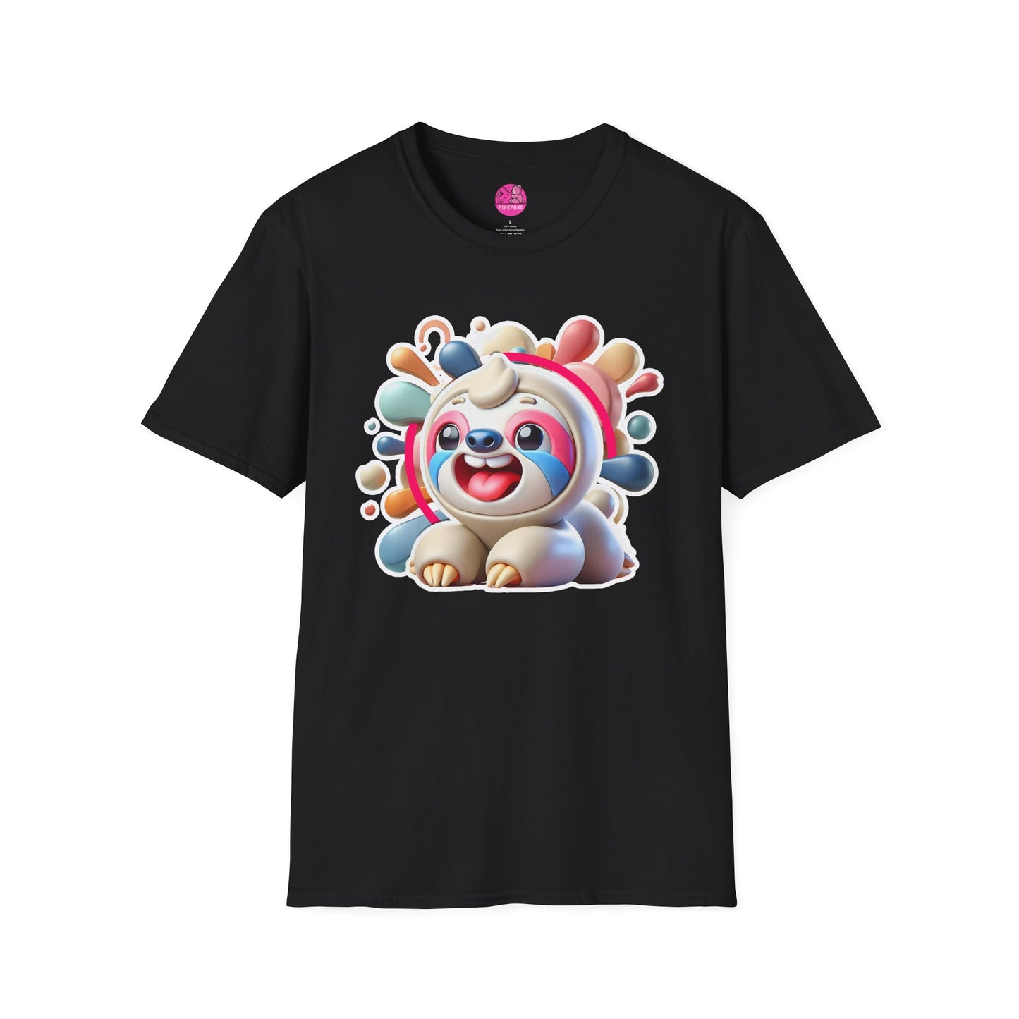 Sylvester Sloth Chill Tee - Laid-Back and Playful Unisex Softstyle T-Shirt for Sloth Lovers