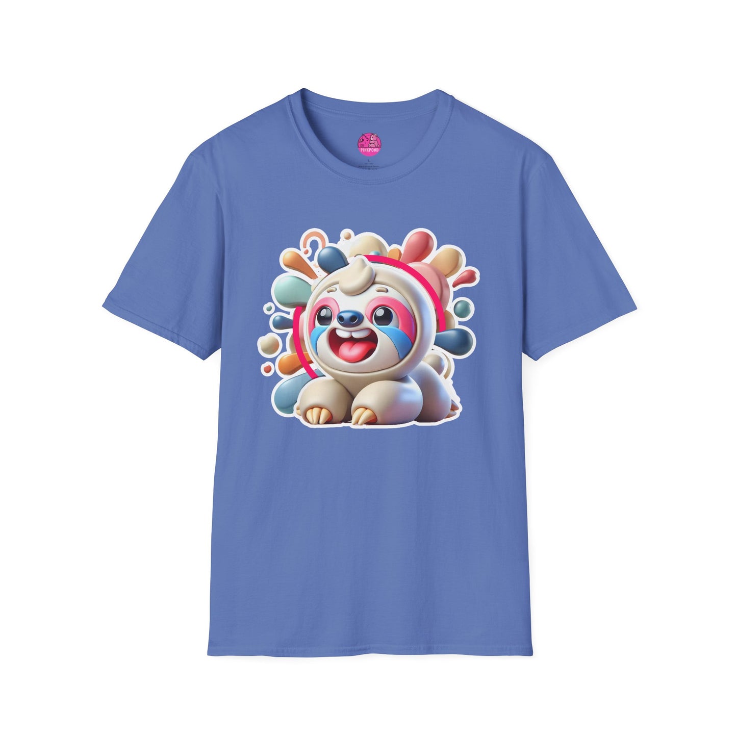Sylvester Sloth Chill Tee - Laid-Back and Playful Unisex Softstyle T-Shirt for Sloth Lovers