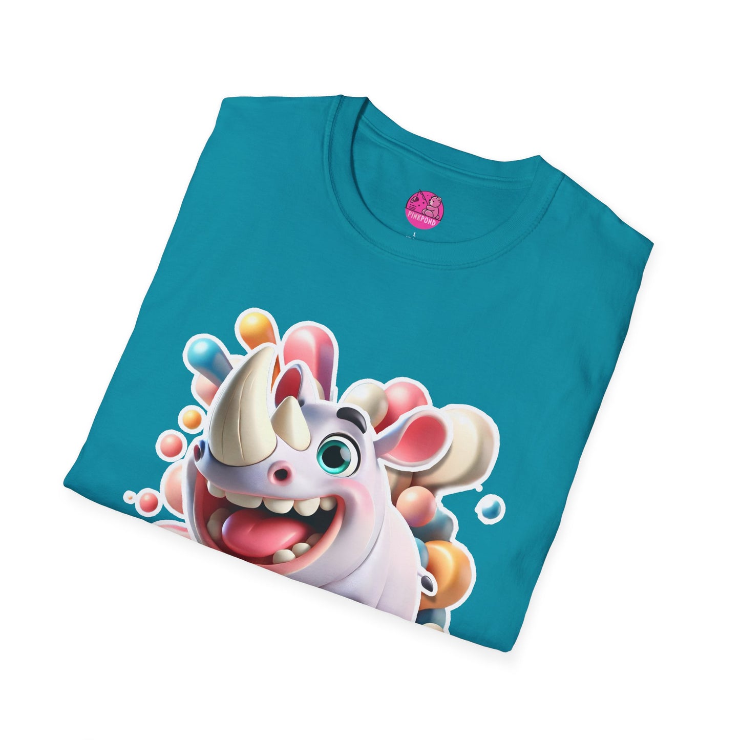 Ronnie the Rhino T-Shirt – Big Energy, Bigger Smiles! - Unisex Softstyle Tee