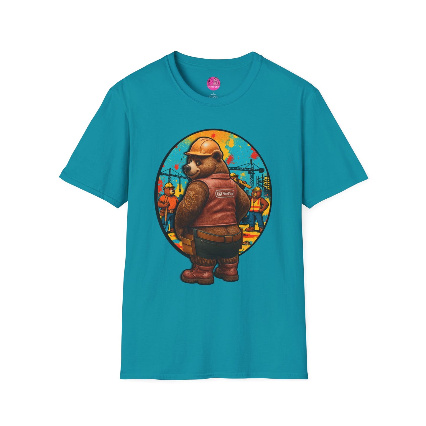 Graphic Tee Builder’s Bum Bear Unisex Softstyle T-Shirt
