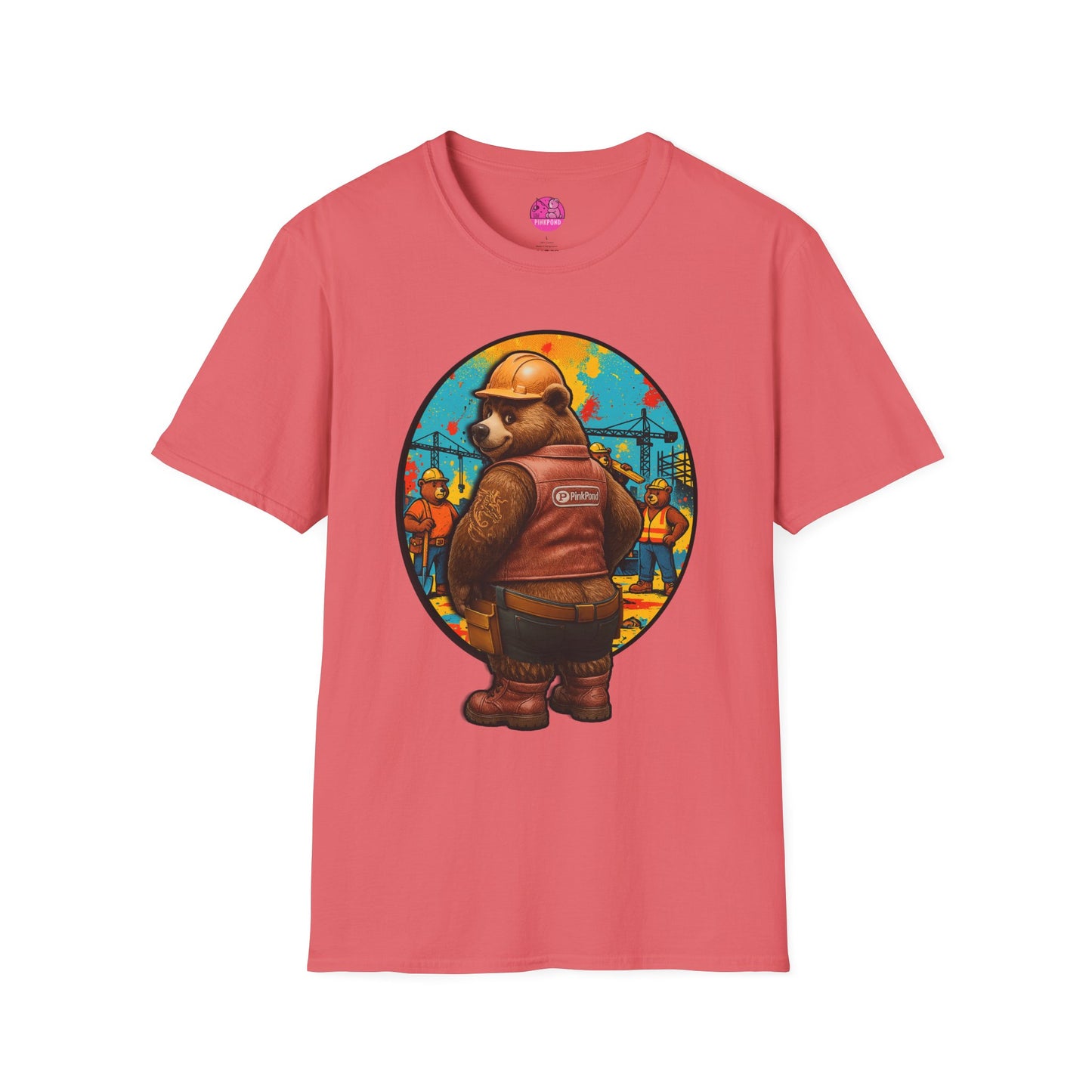 Graphic Tee Builder’s Bum Bear Unisex Softstyle T-Shirt