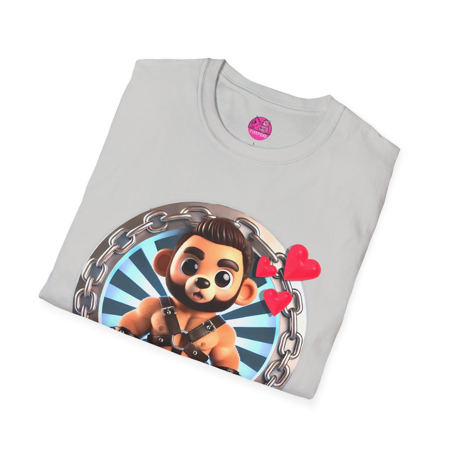 Love Struck Cub – Cute & Bold Chibi Bear T-Shirt
