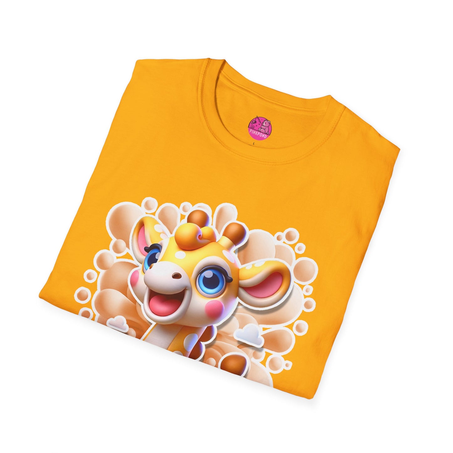 Geoffrey Giraffe T-Shirt - Tall on Charm, Big on Smiles Unisex Softstyle