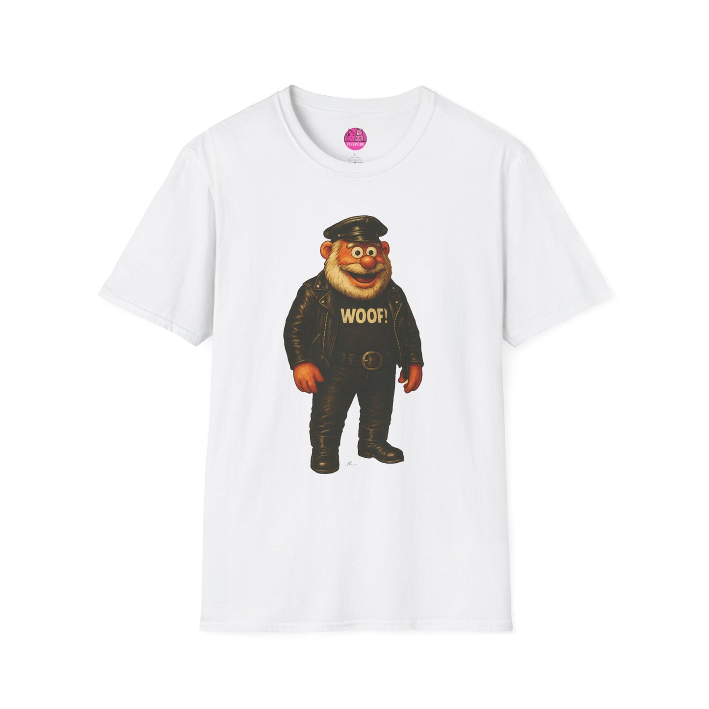 Unisex T-Shirt Leather Polar Bear Tee - WOOF Shirt Silver Beard Energy Pride Fashion