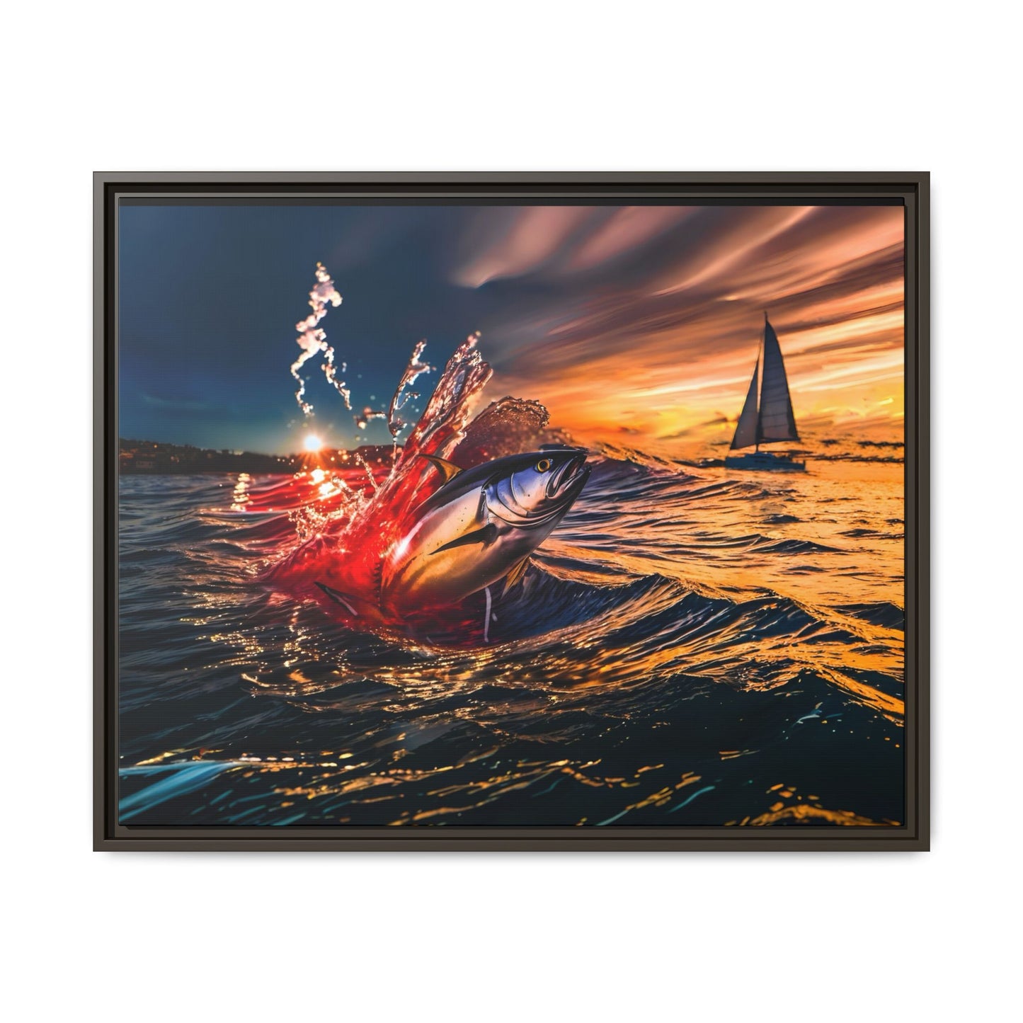 "The Leap" by Andrew McCarter - Ocean Canvas Art.