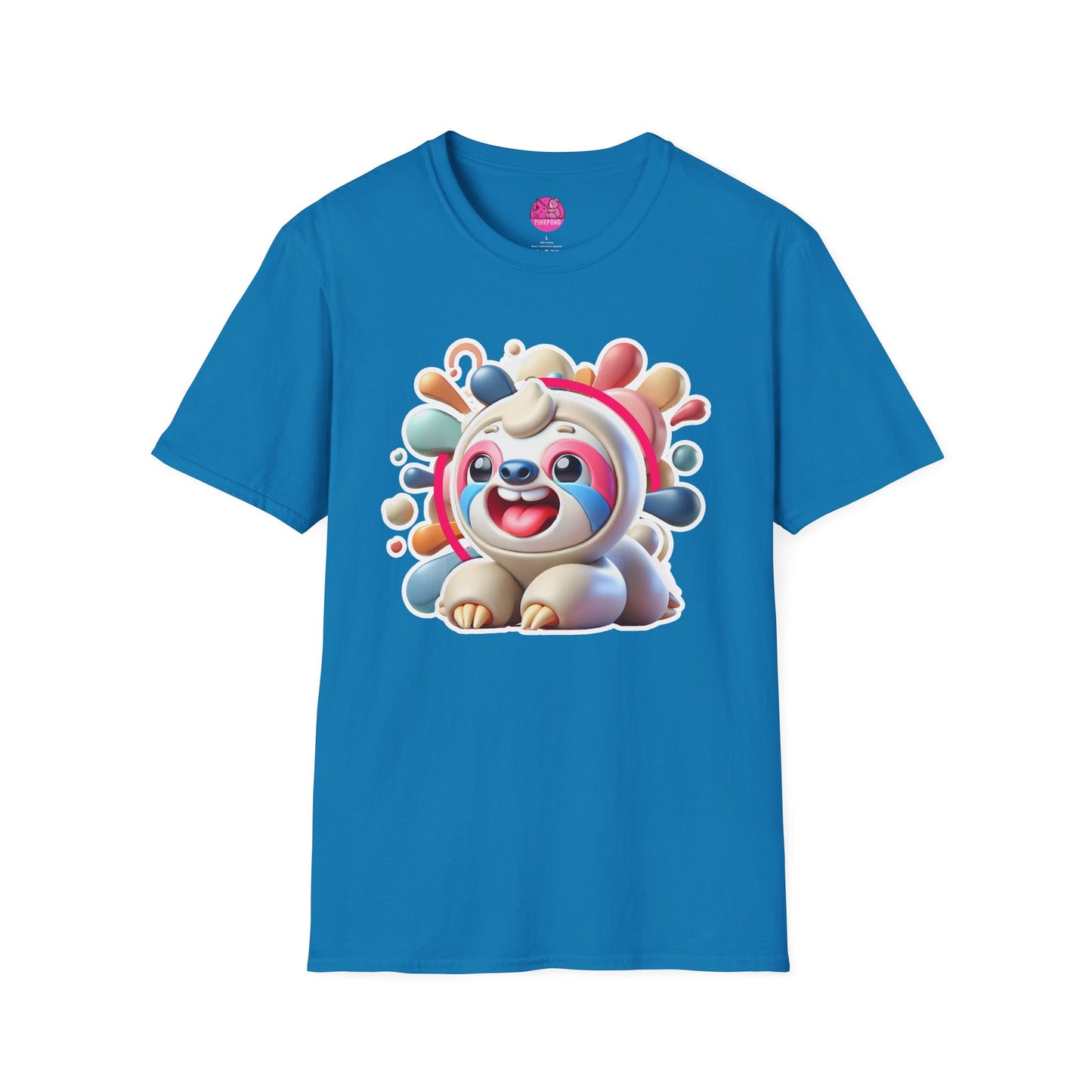 Sylvester Sloth Chill Tee - Laid-Back and Playful Unisex Softstyle T-Shirt for Sloth Lovers