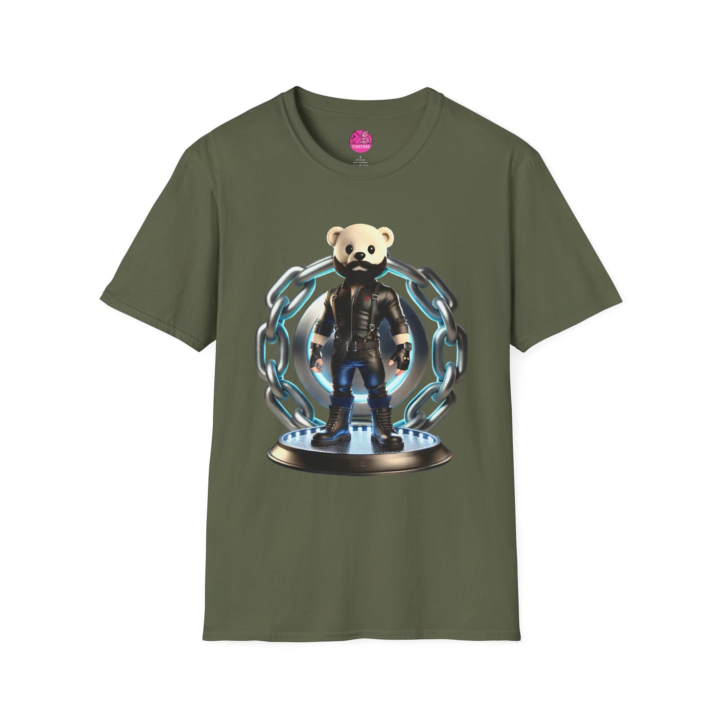 Hot Leather Cub Unisex Softstyle T-Shirt | Fierce and Fun Bear Tee with Leather-Clad Sass