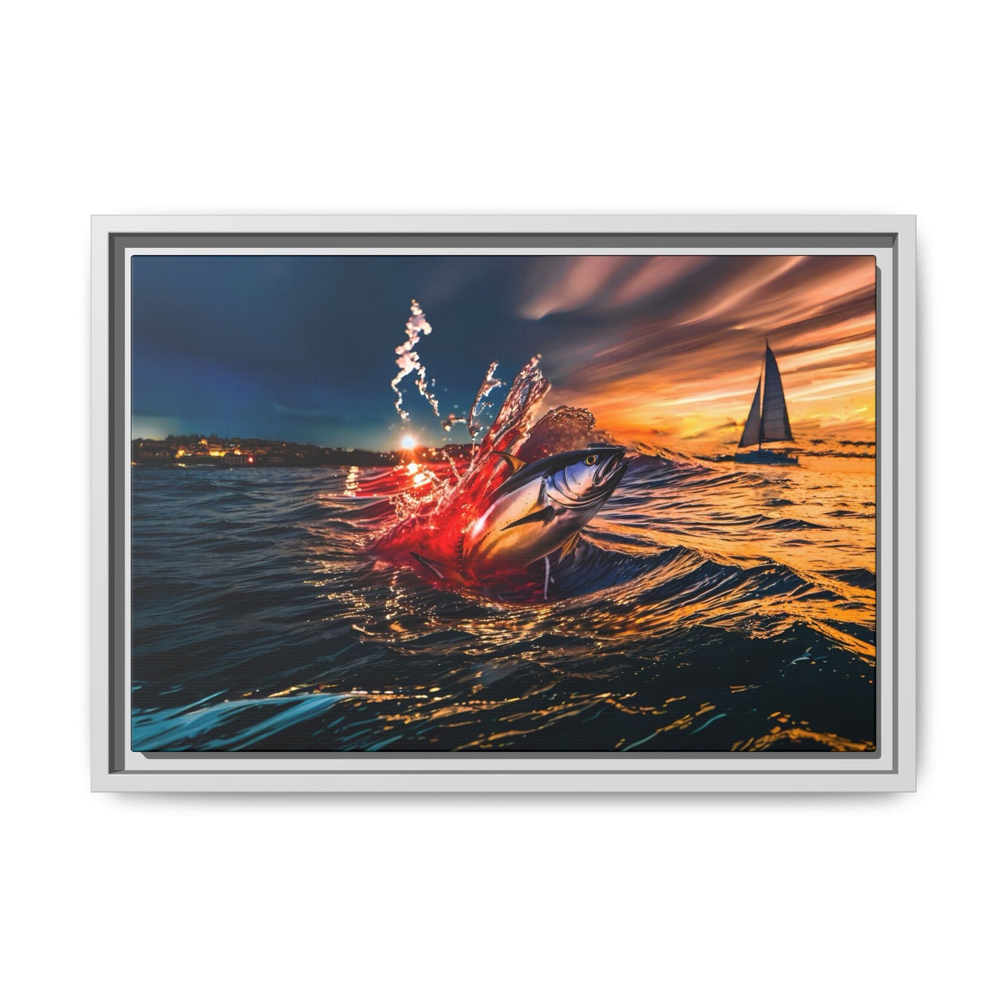 "The Leap" by Andrew McCarter - Ocean Canvas Art.