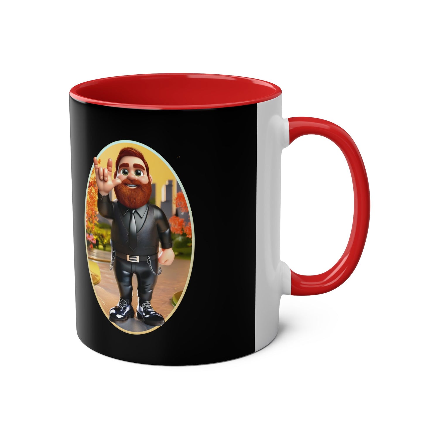 Lucky the Leather Bear - American Sign Language (ASL) Love Sign Inclusive Mug