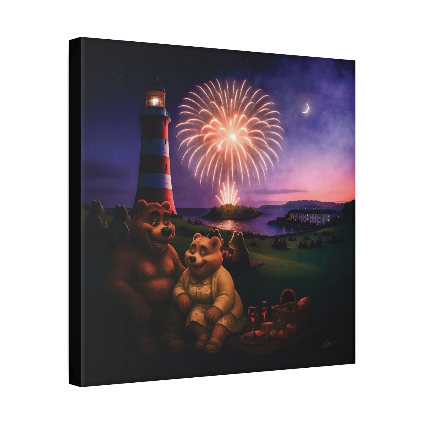 Art Canvas - The Firework Contest by Andrew McCarter