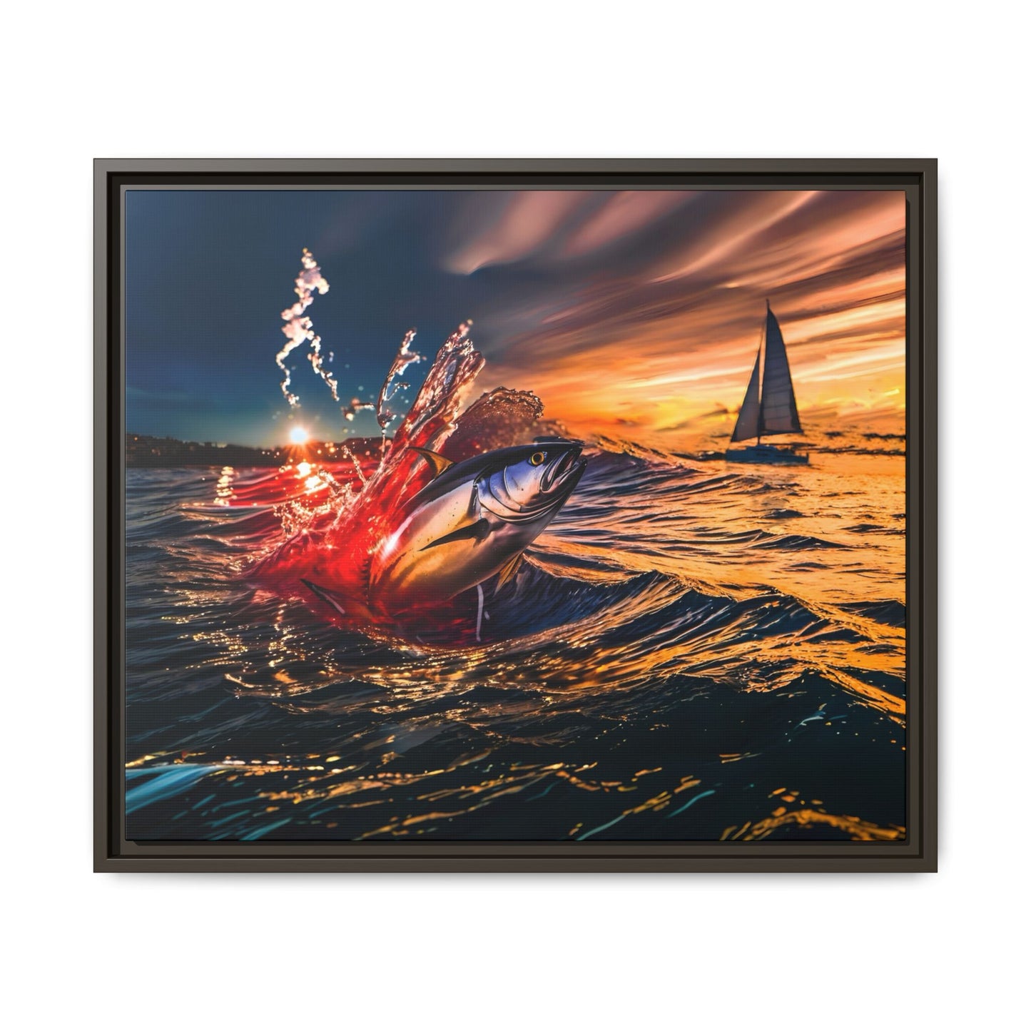 "The Leap" by Andrew McCarter - Ocean Canvas Art.