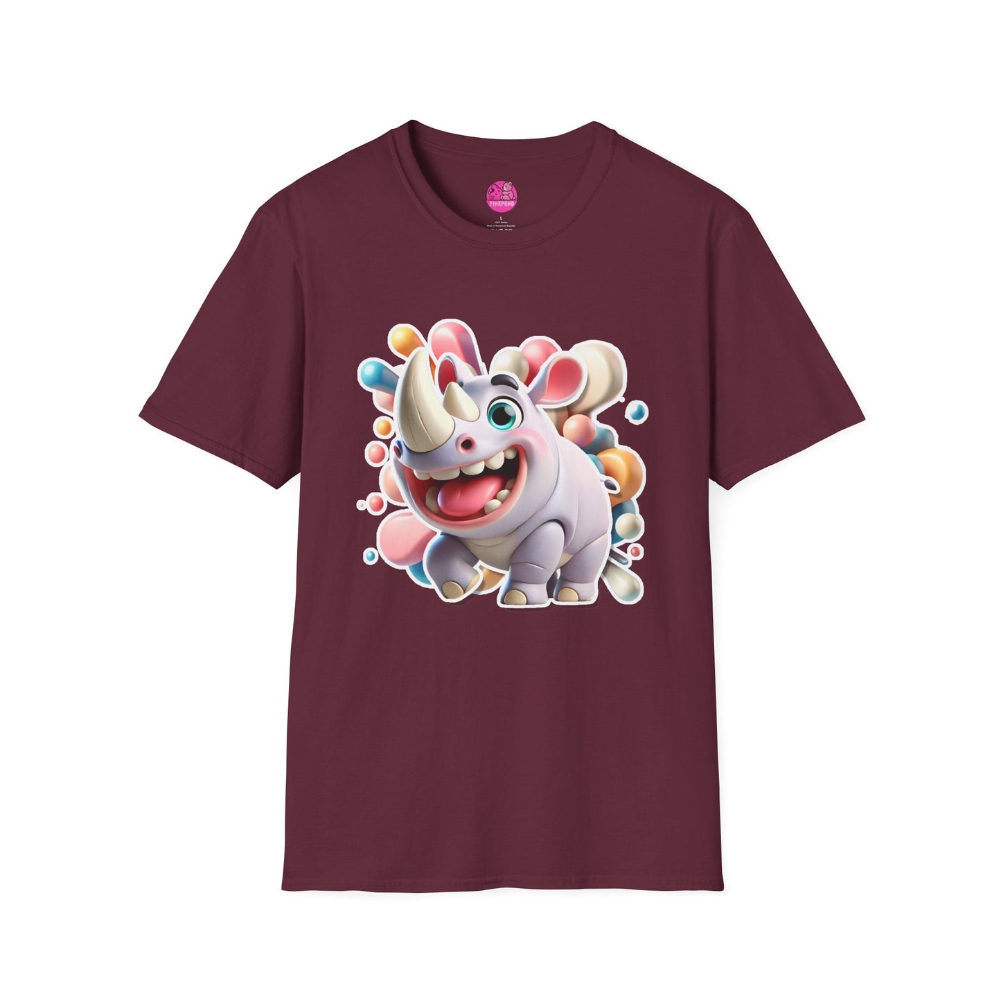 Ronnie the Rhino T-Shirt – Big Energy, Bigger Smiles! - Unisex Softstyle Tee