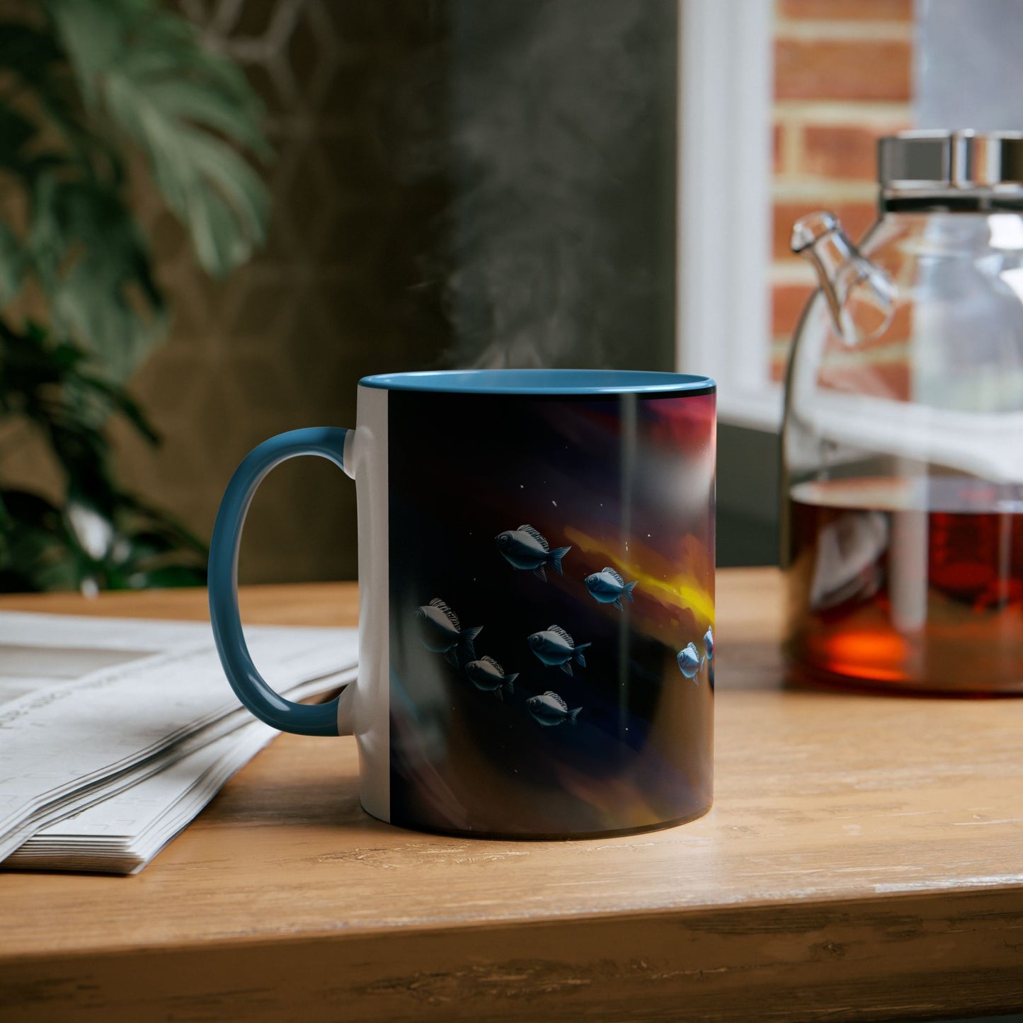 Celestial Whale Adventure Mug - Cosmic Whale Coffee Cup