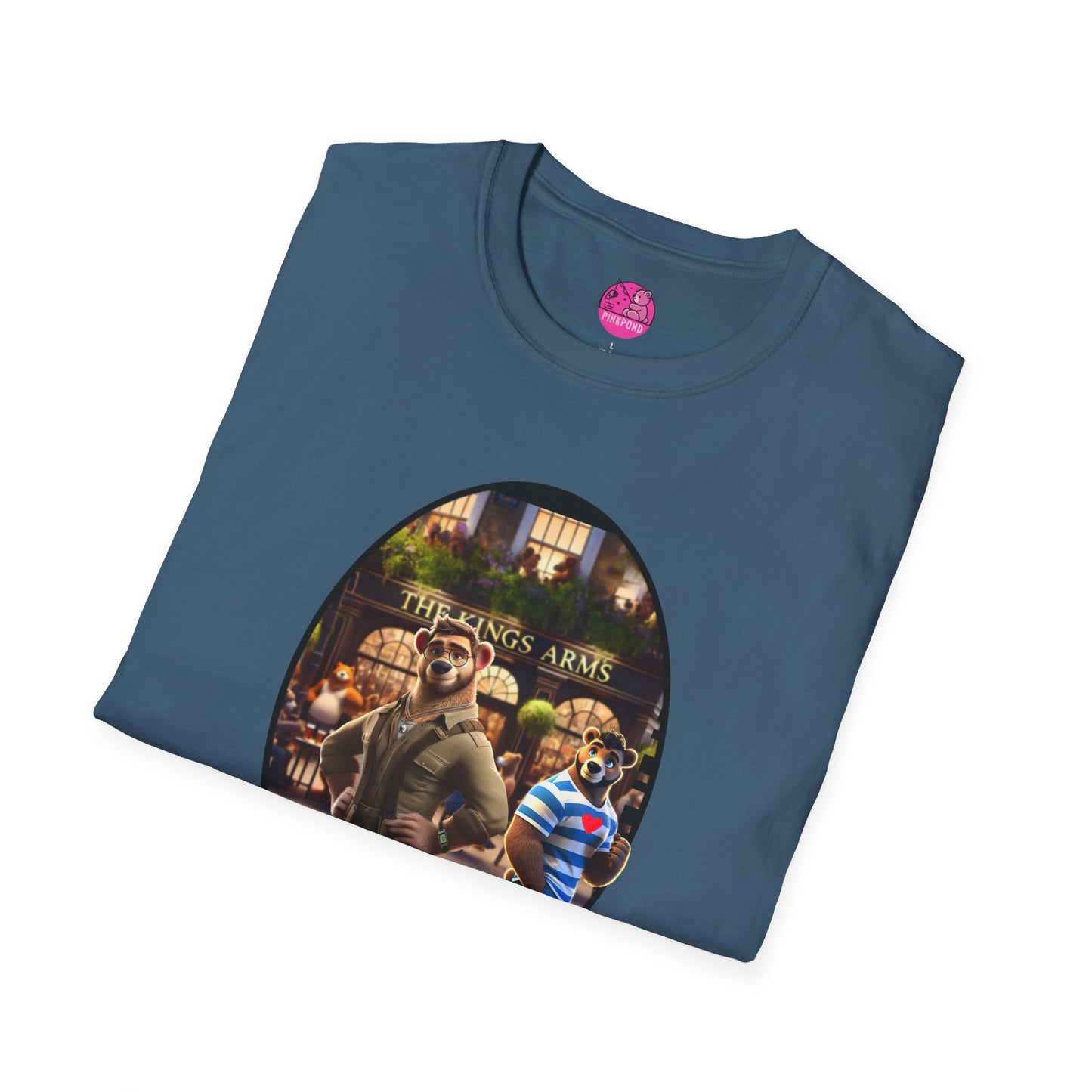 Retro Bear Scene T-Shirt - Fly-by Cruise at the Kings Arms