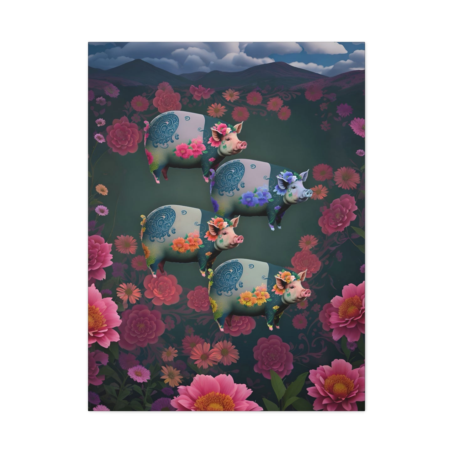 ‘Floral Flight’ Canvas Print by Andrew McCarter