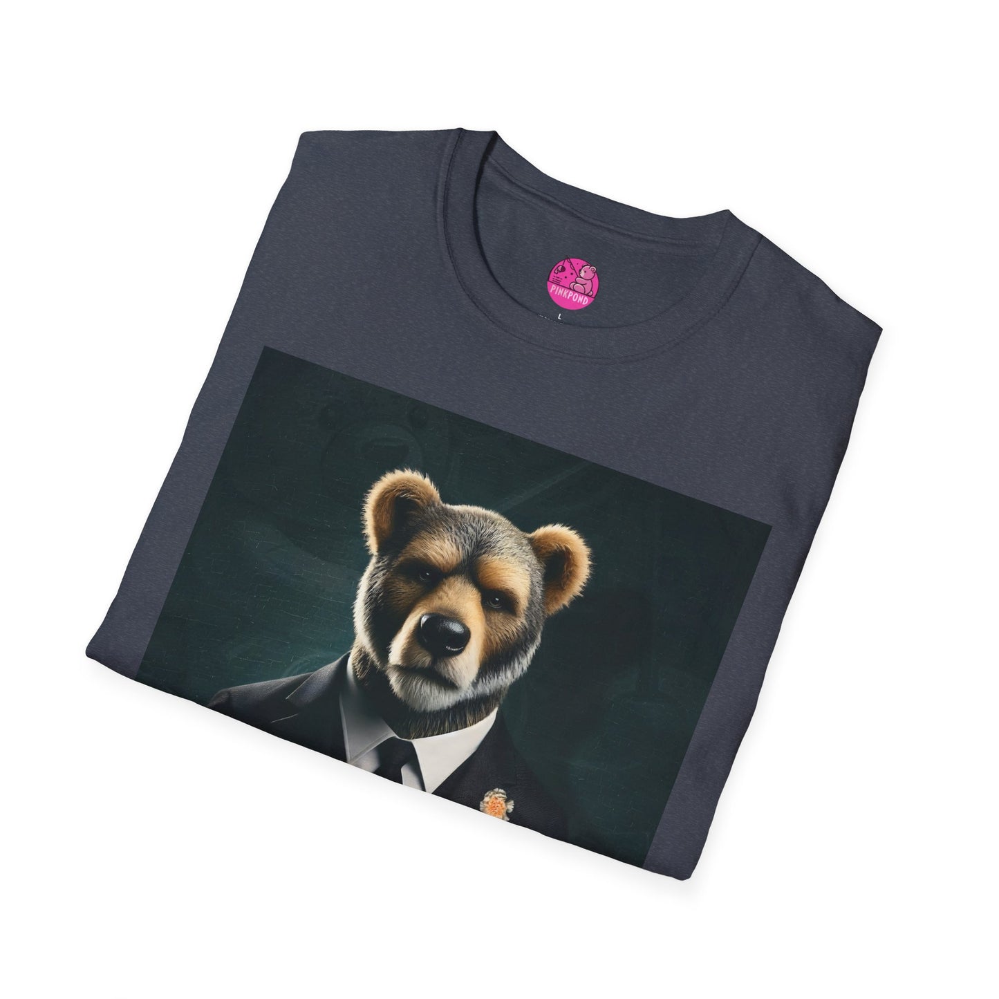 Boss Bear Graphic Tee - Unisex Softstyle T-Shirt for Power Players