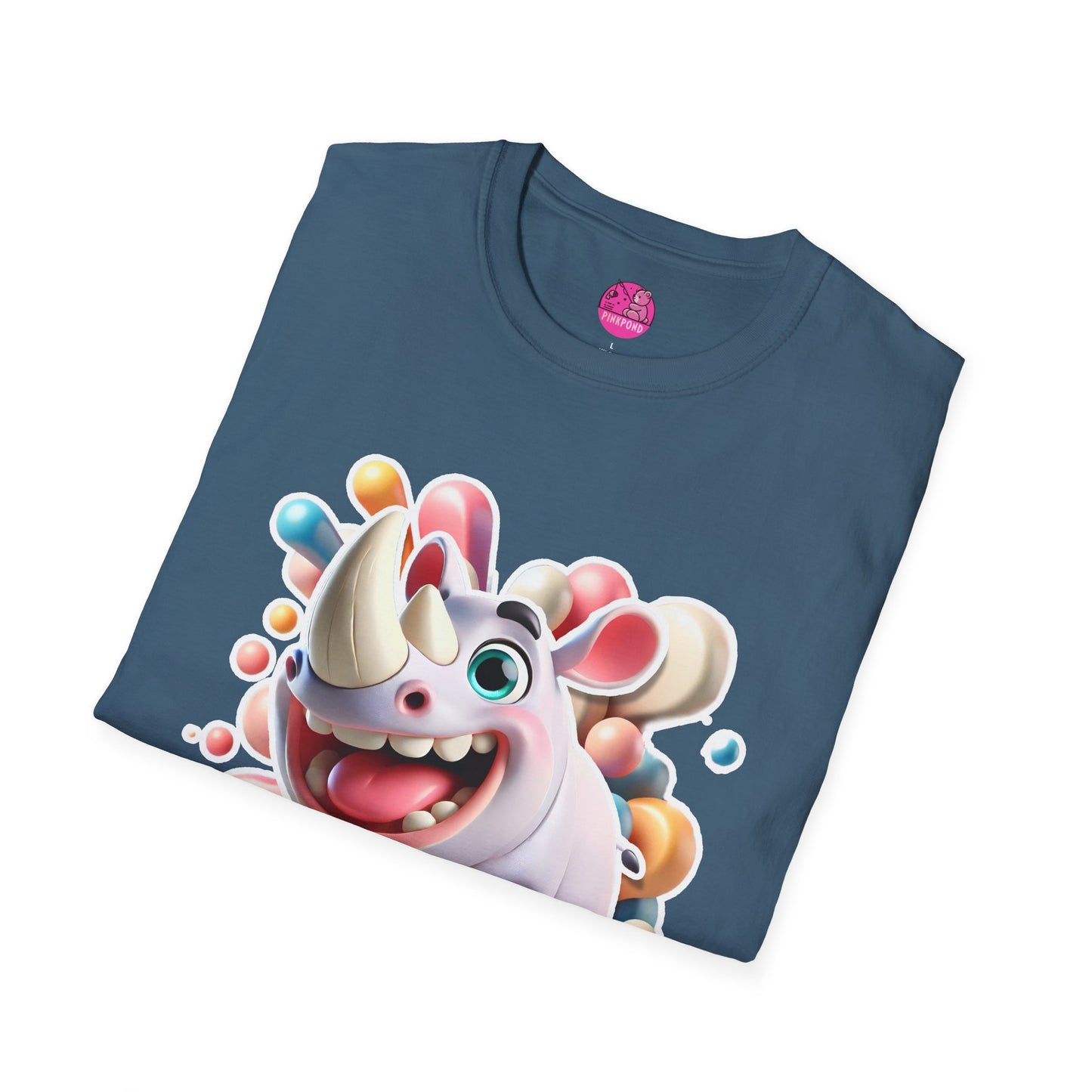 Ronnie the Rhino T-Shirt – Big Energy, Bigger Smiles! - Unisex Softstyle Tee