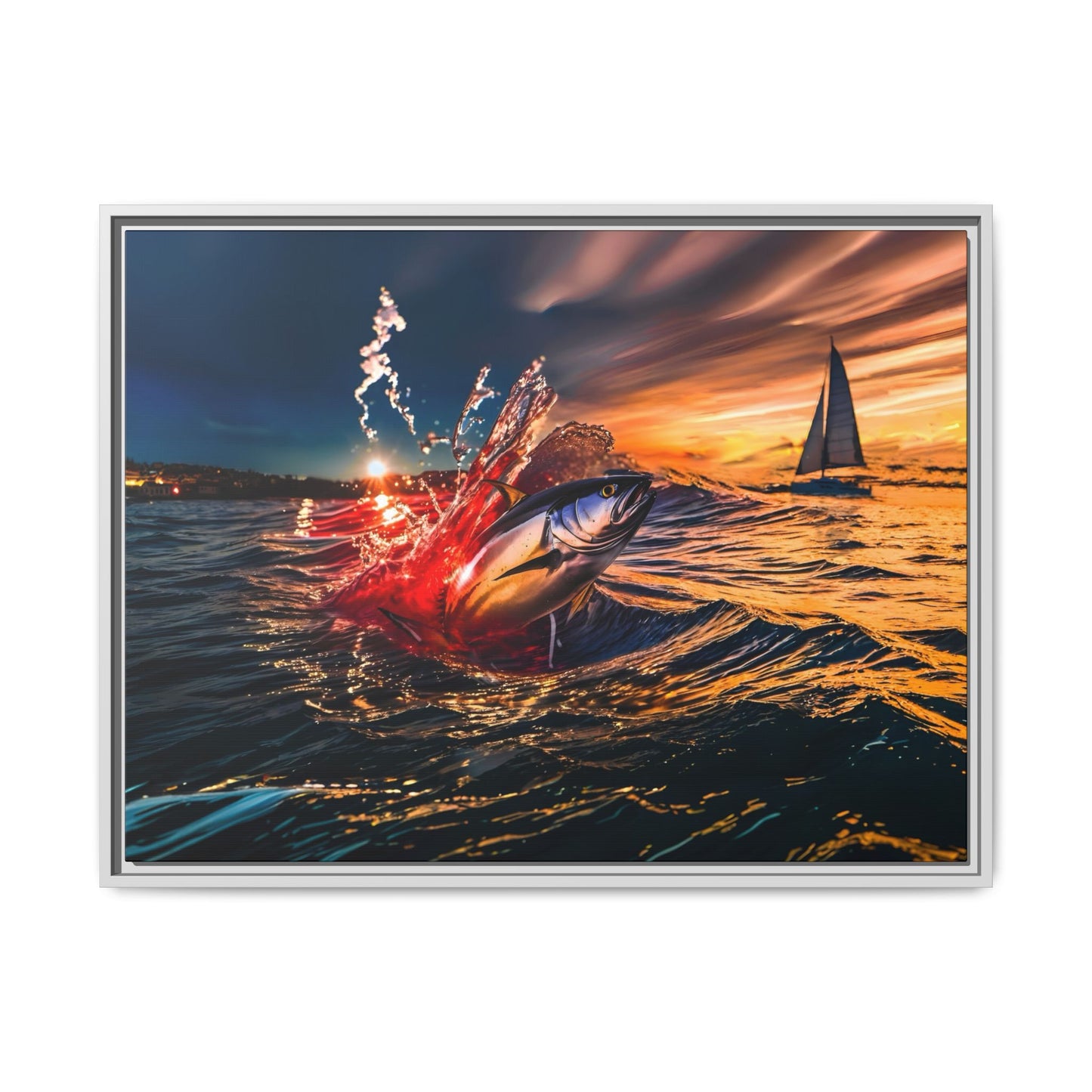 "The Leap" by Andrew McCarter - Ocean Canvas Art.