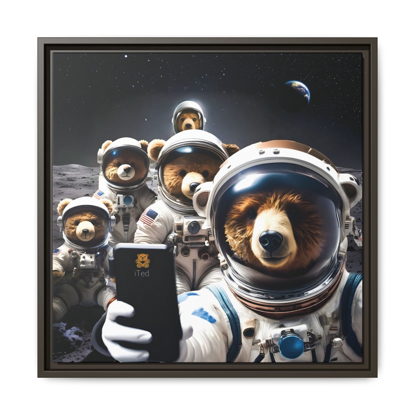 Canvas Print - Mooning Bear Selfie by Andrew McCarter