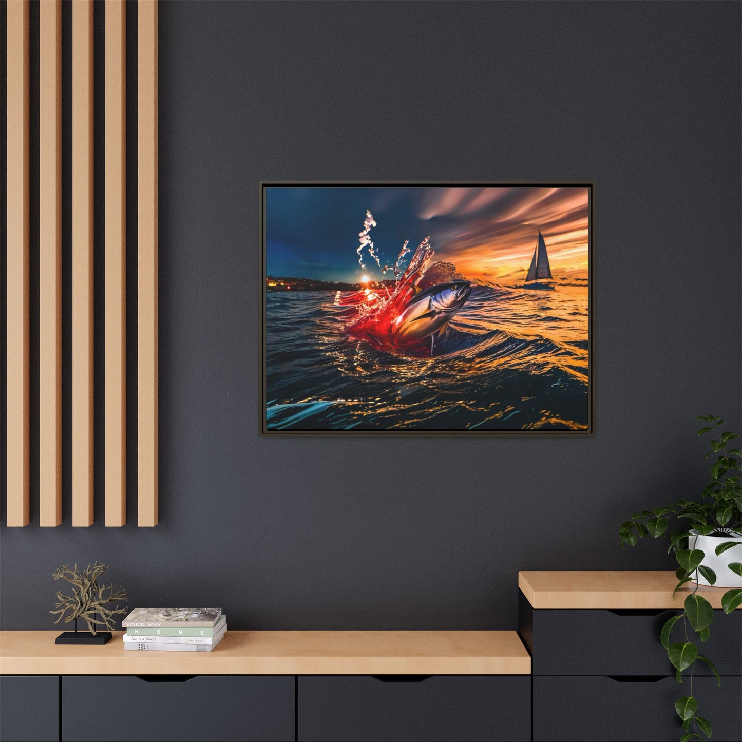"The Leap" by Andrew McCarter - Ocean Canvas Art.