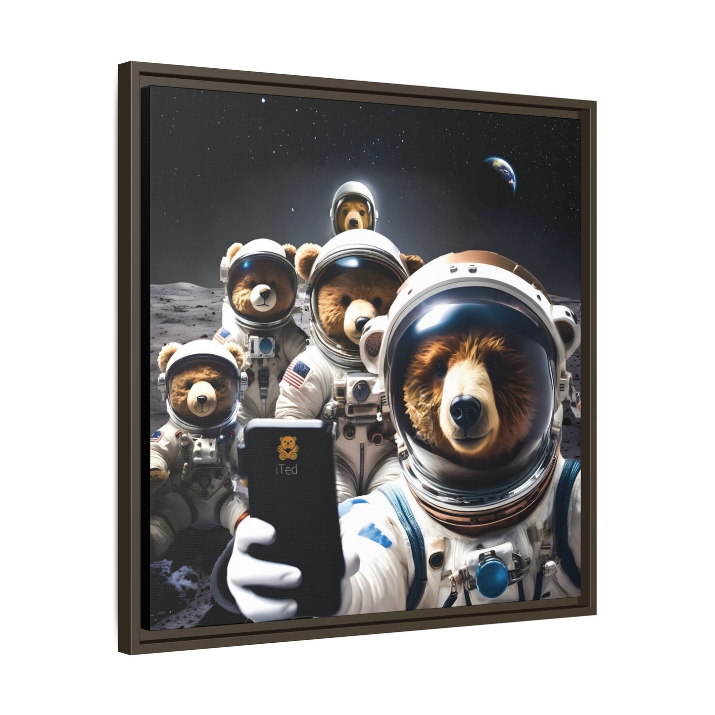 Canvas Print - Mooning Bear Selfie by Andrew McCarter