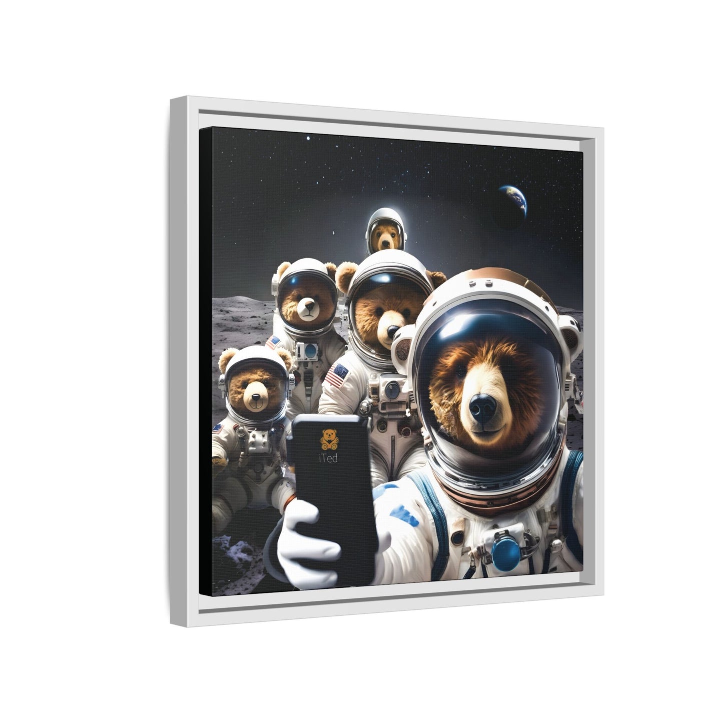 Canvas Print - Mooning Bear Selfie by Andrew McCarter